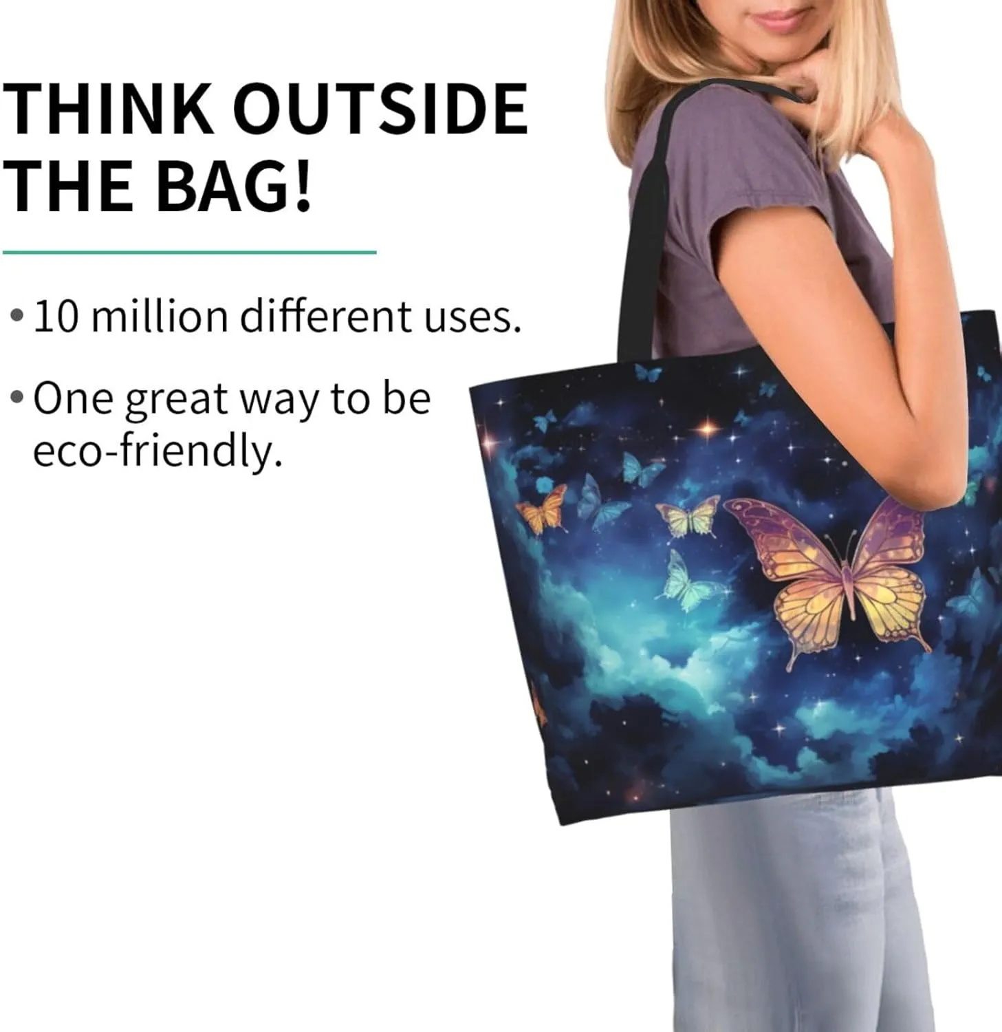 Tote Bag for Women Grocery Bag Reusable Shopping Bag Sunset at dusk Handbag Foldable Shoulder Bag
