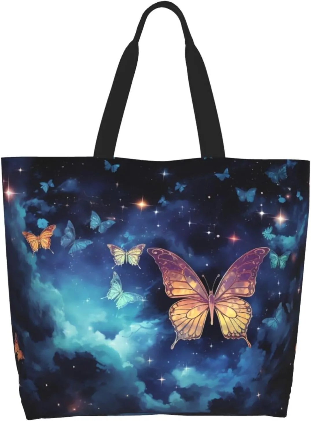 Tote Bag for Women Grocery Bag Reusable Shopping Bag Sunset at dusk Handbag Foldable Shoulder Bag
