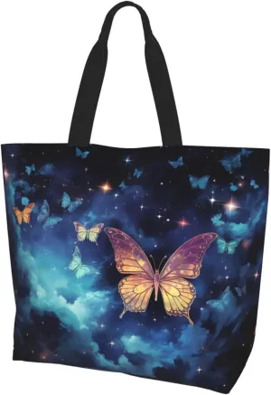 Tote Bag for Women Grocery Bag Reusable Shopping Bag Sunset at dusk Handbag Foldable Shoulder Bag
