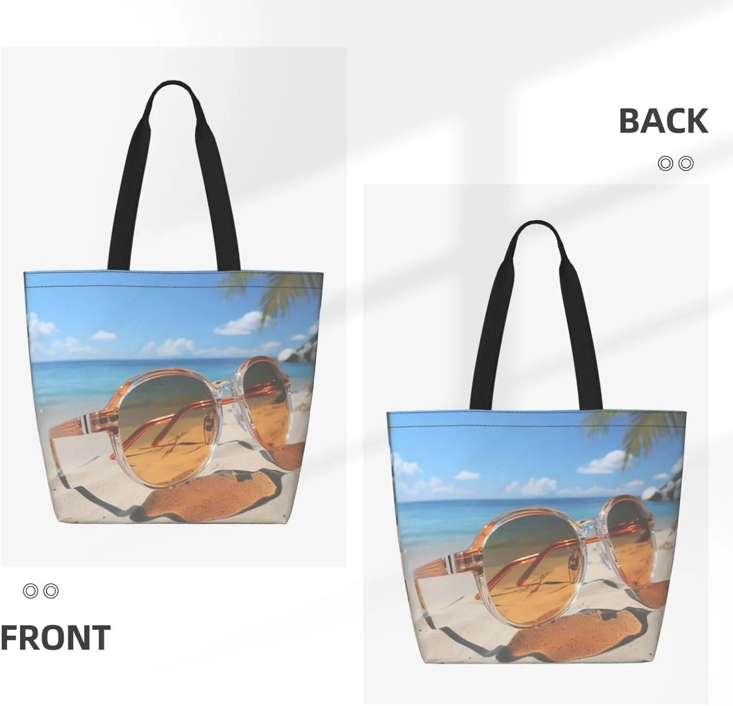 Tote Bag for Women Grocery Bag Reusable Shopping Bag Tiger Colorful Sunset Handbag Foldable Shoulder Bag