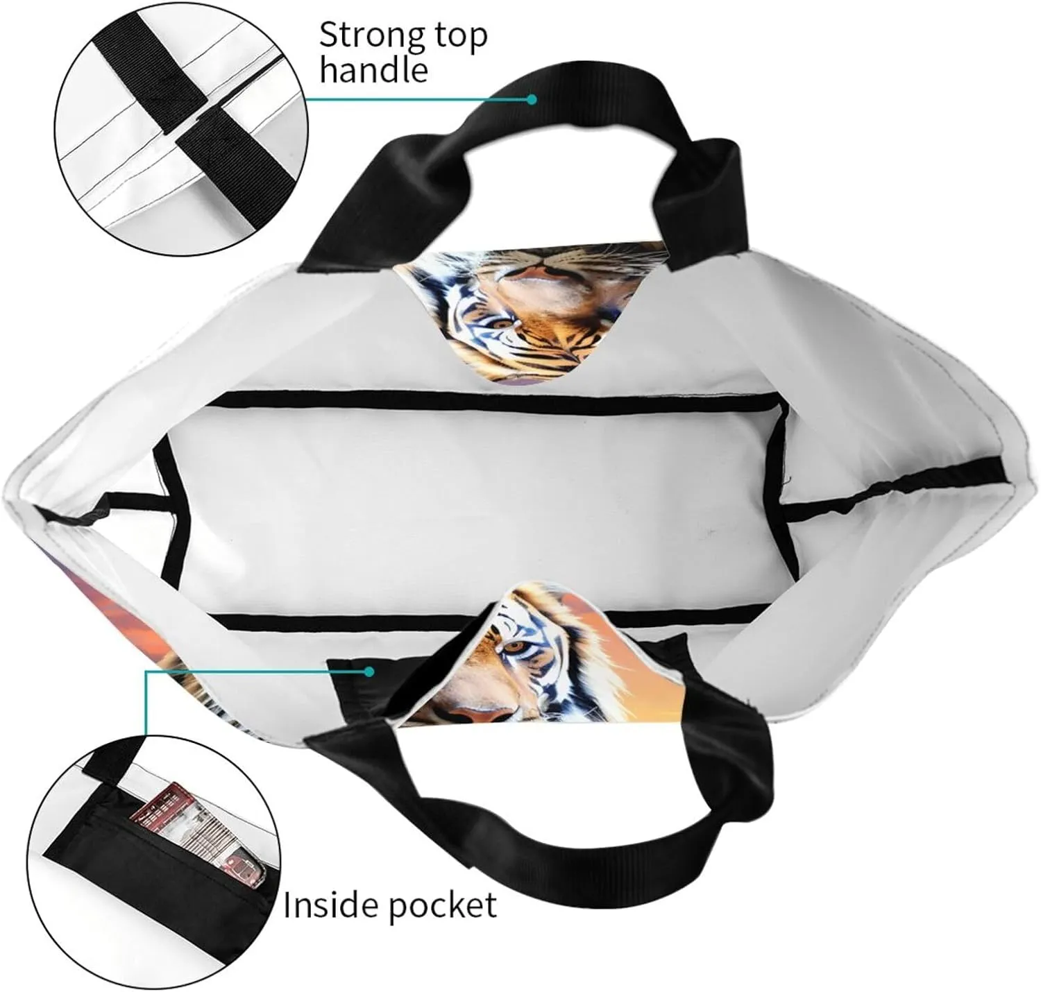 Tote Bag for Women Grocery Bag Reusable Shopping Bag Watermelon beautiful Handbag Foldable Shoulder Bag