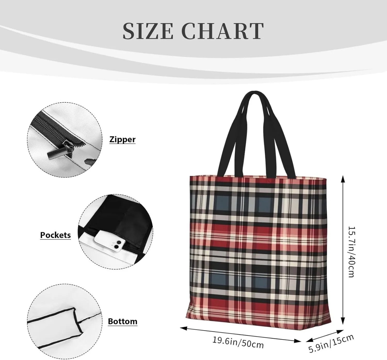 Tote Bag for Women Grocery Bag Reusable Shopping Bag White Flowers Handbag Foldable Shoulder Bag