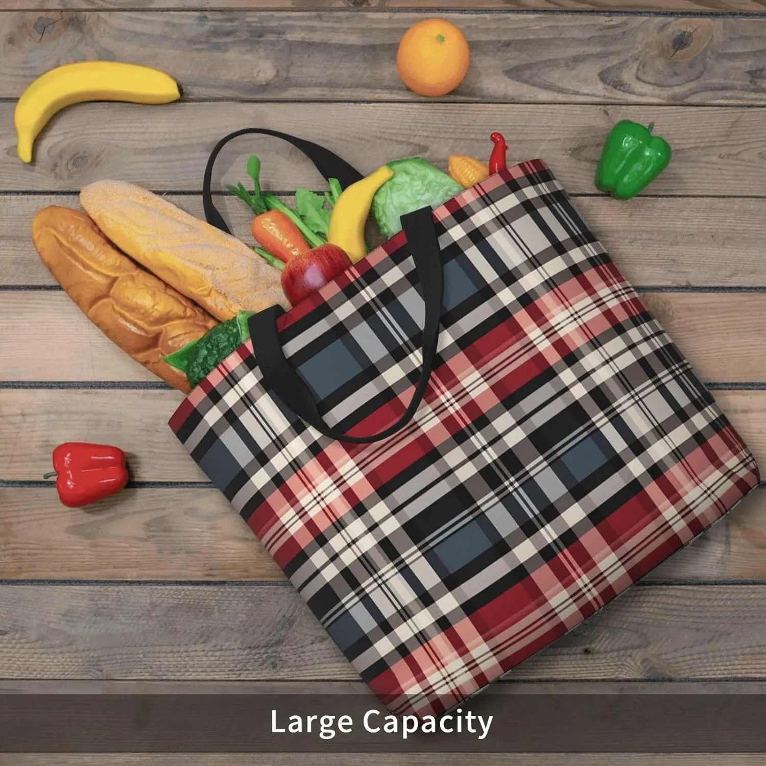Tote Bag for Women Grocery Bag Reusable Shopping Bag White Flowers Handbag Foldable Shoulder Bag