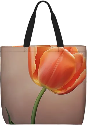 Tote Bag for Women Grocery Bag Reusable Shopping Bag White Flowers Handbag Foldable Shoulder Bag