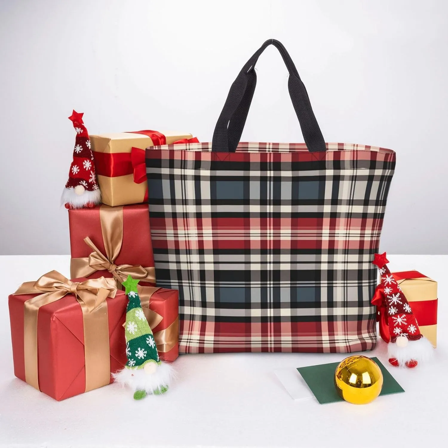 Tote Bag for Women Grocery Bag Reusable Shopping Bag White Flowers Handbag Foldable Shoulder Bag