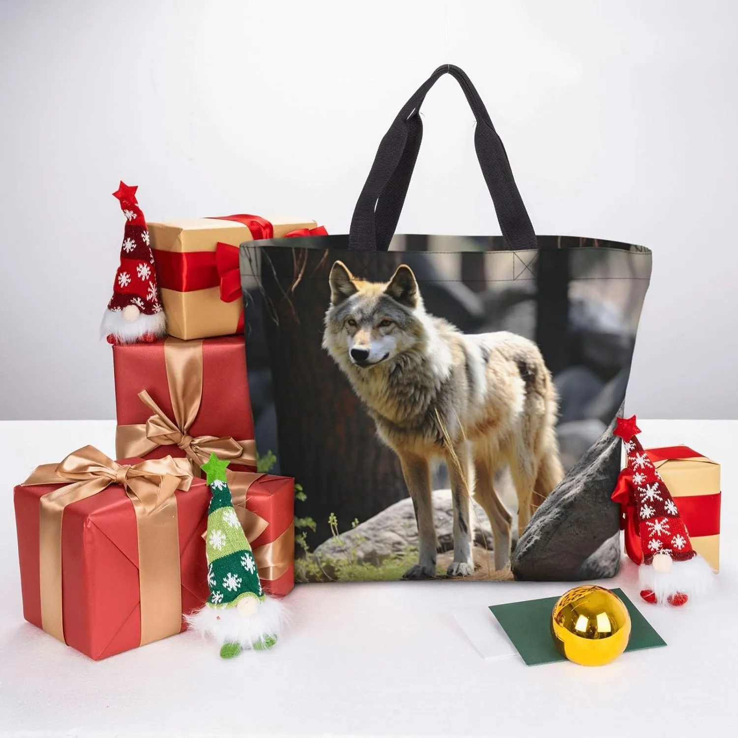 Tote Bag for Women Grocery Bag Reusable Shopping Bag Yellow and flowers Handbag Foldable Shoulder Bag