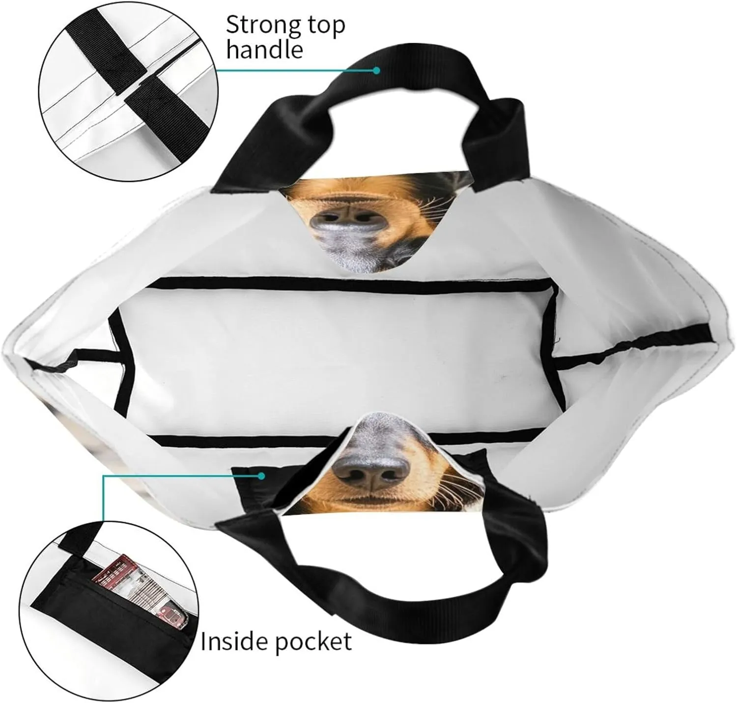 Tote Bag for Women Modern Mid Century Grocery Bag Foldable Shopping Bags Reusable Large Tote Bag