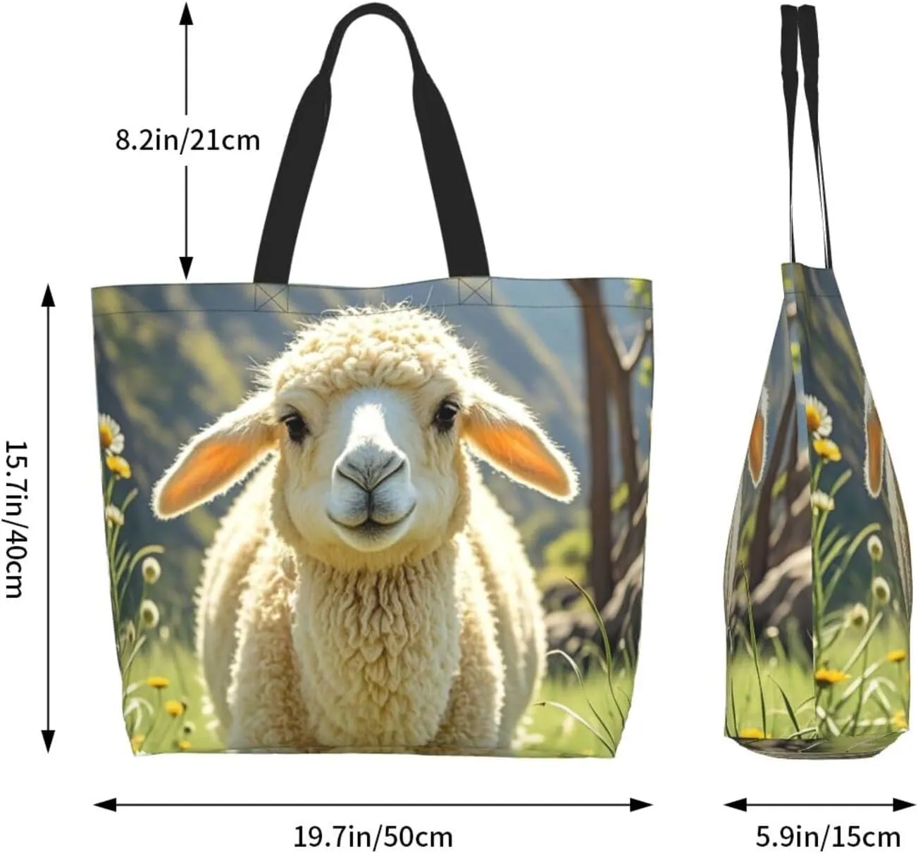 Tote Bag for Women Modern Mid Century Grocery Bag Foldable Shopping Bags Reusable Large Tote Bag