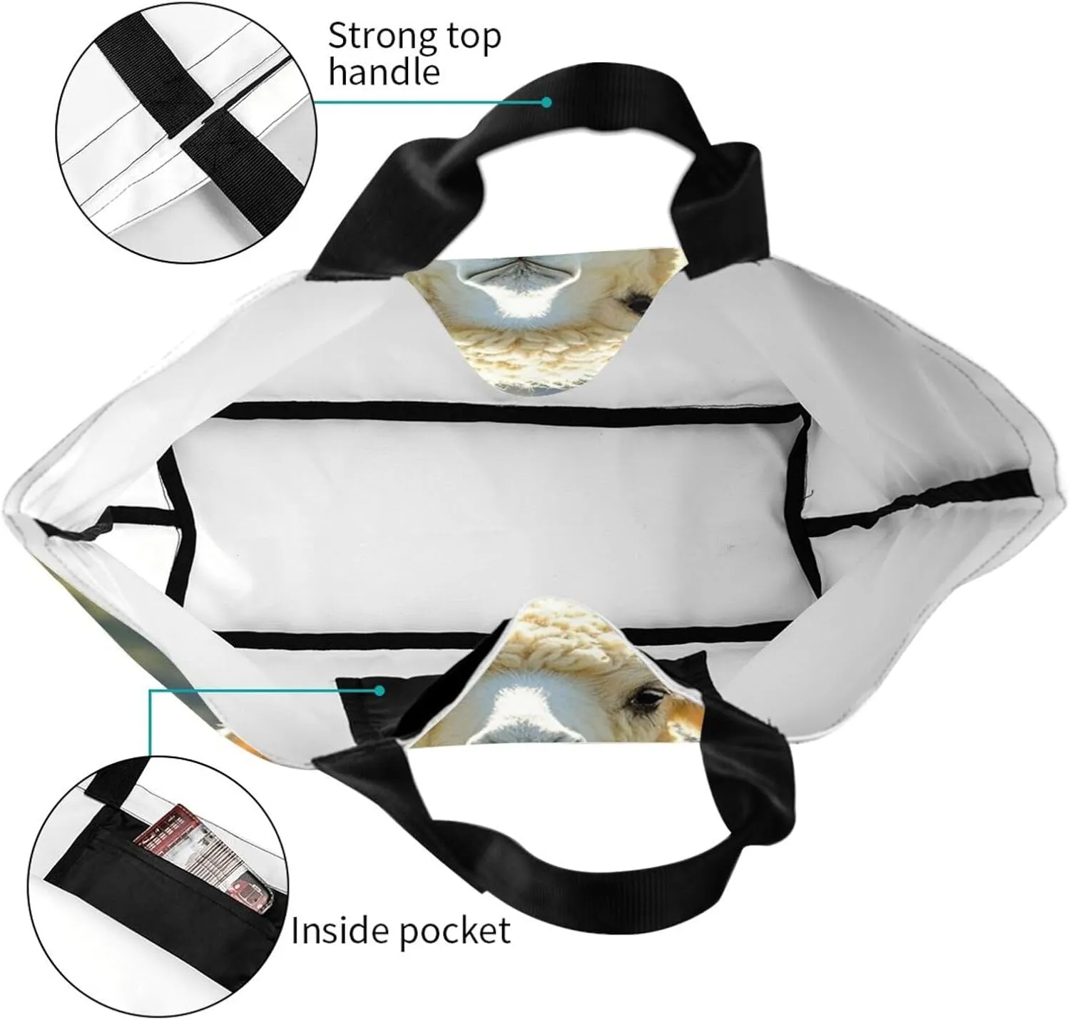 Tote Bag for Women Modern Mid Century Grocery Bag Foldable Shopping Bags Reusable Large Tote Bag