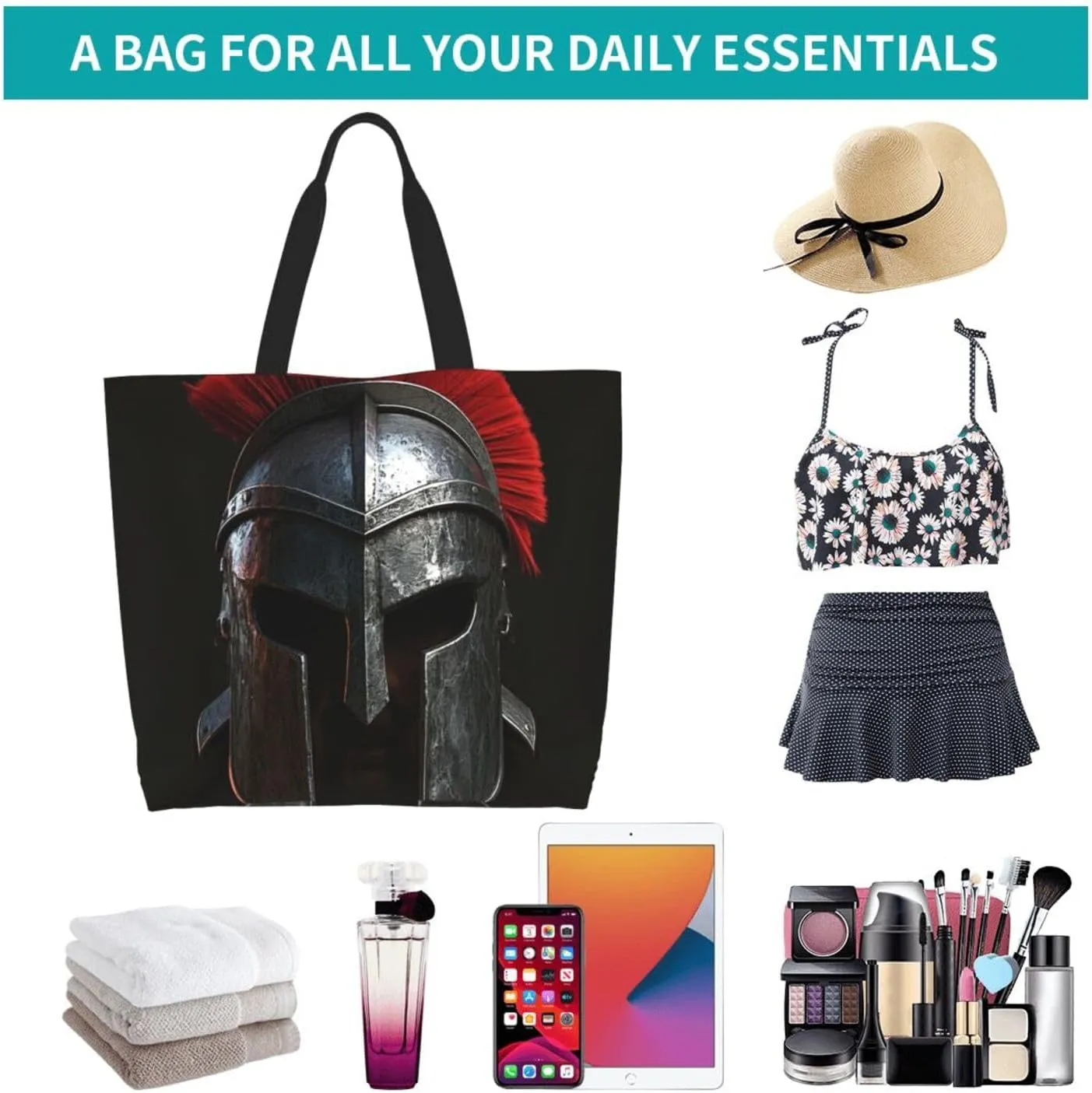 Tote Bag for Women Sunflower Field Sunset Grocery Bag Foldable Shopping Bags Reusable Large Tote Bag