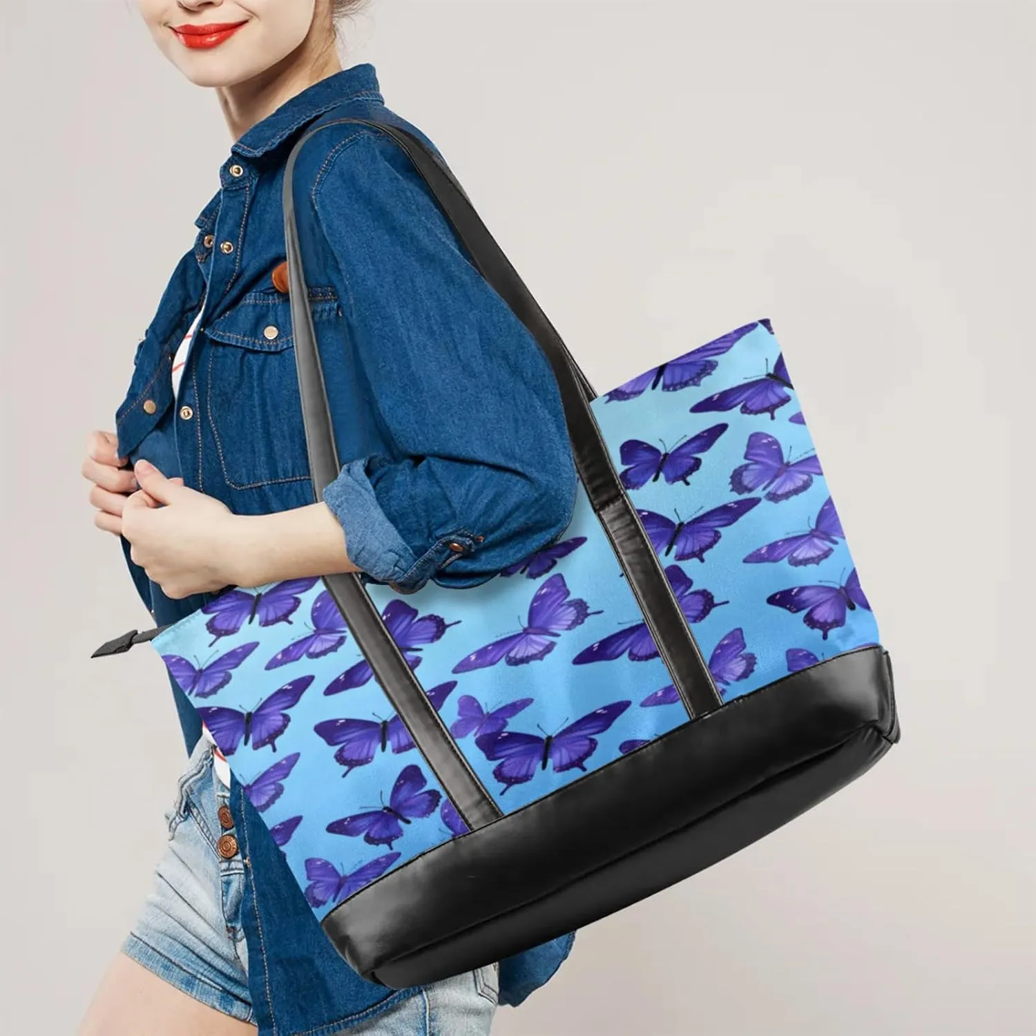 Tote Bag for Women with Zipper, Laptop Tote Bags Laptop Sleeve Case Shoulder Bag Messenger Bags