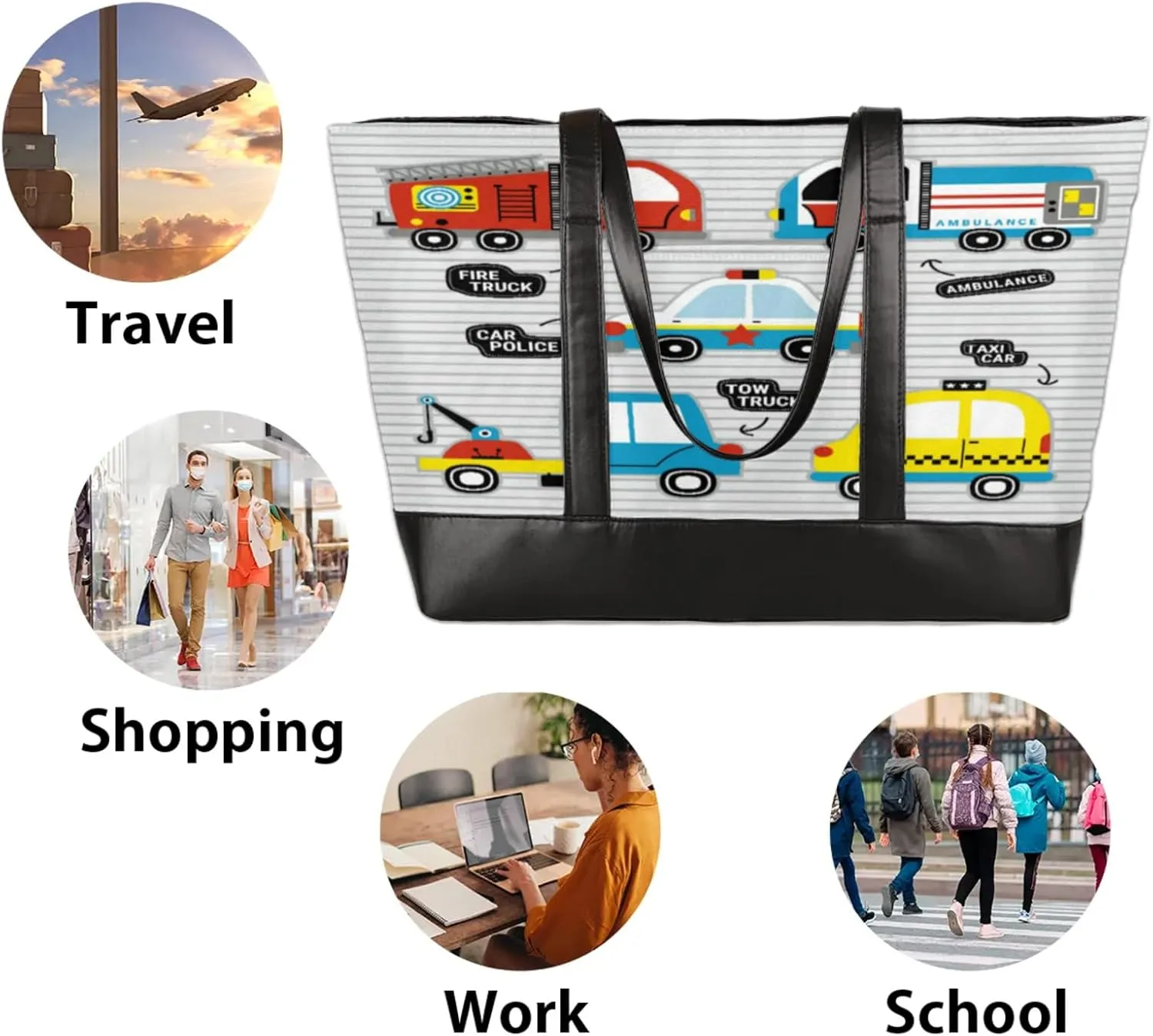 Tote Bag for Women with Zipper, Laptop Tote Bags Laptop Sleeve Case Shoulder Bag Messenger Bags