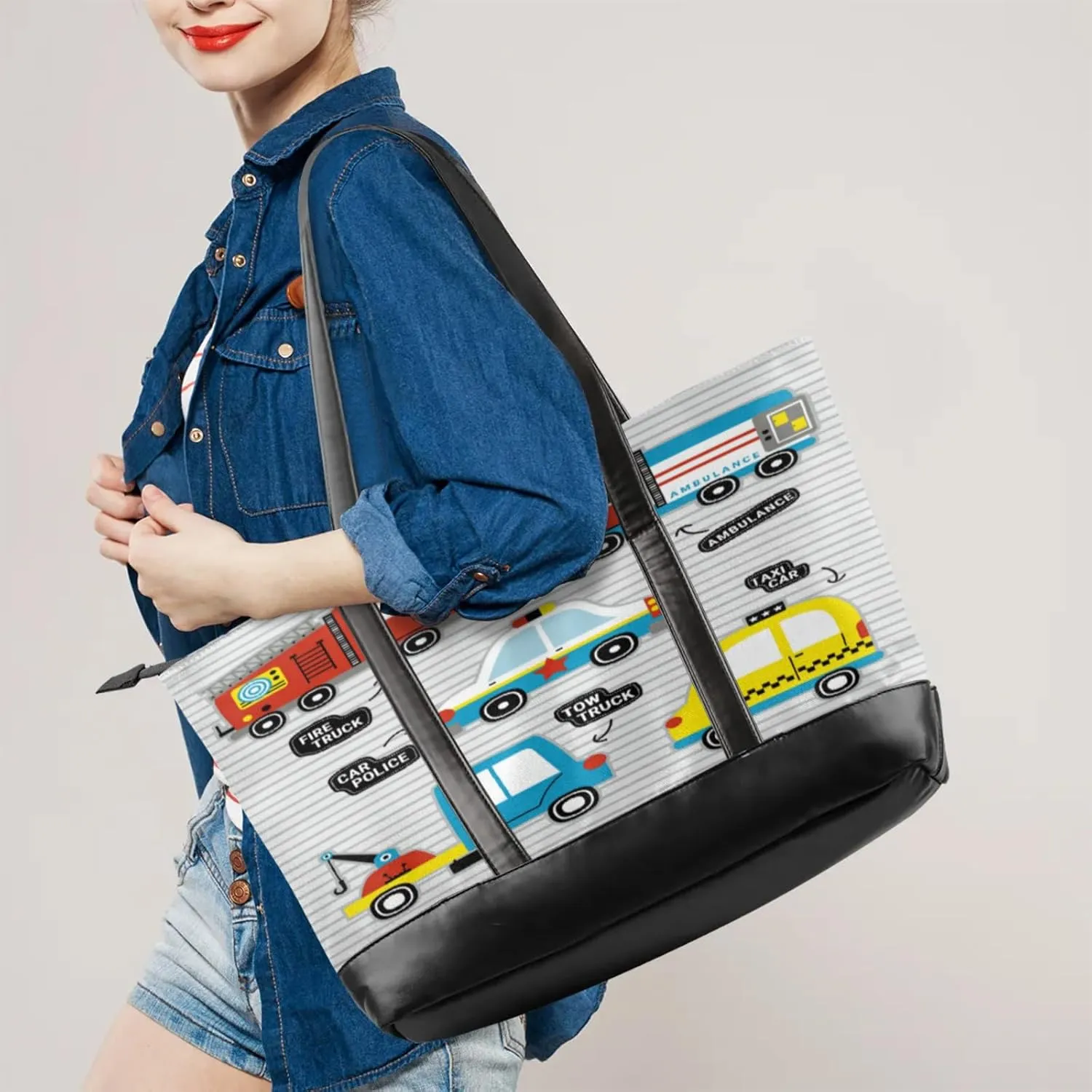 Tote Bag for Women with Zipper, Laptop Tote Bags Laptop Sleeve Case Shoulder Bag Messenger Bags