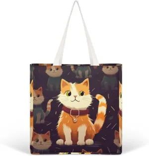 Tote Bag Laptop Handbag Cartoon Santa Claus Grocery Bag Canvas Shoulder Bag Crossbody Bag for Travel