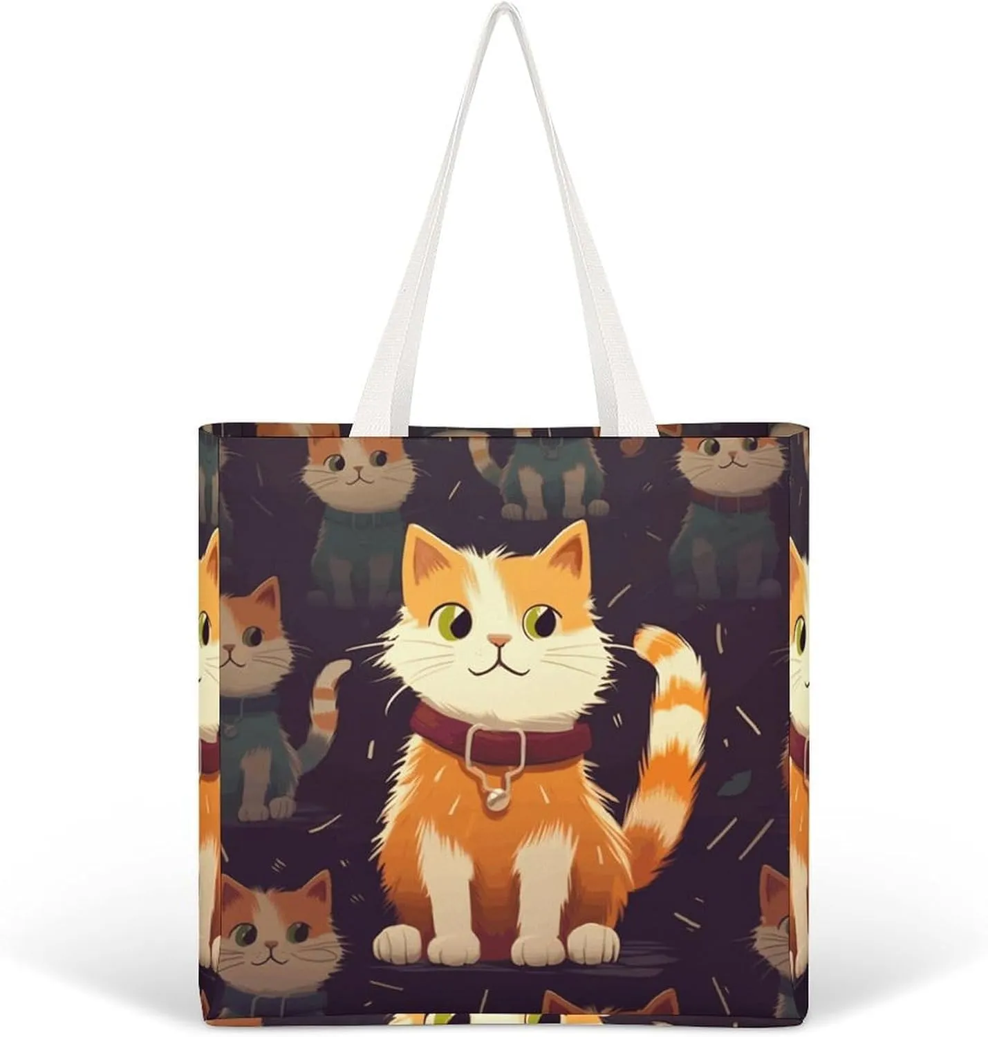 Tote Bag Laptop Handbag Cartoon Santa Claus Grocery Bag Canvas Shoulder Bag Crossbody Bag for Travel