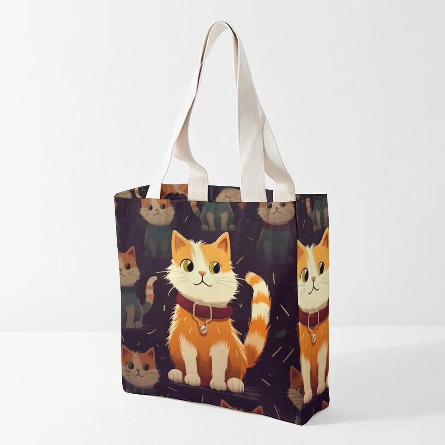 Tote Bag Laptop Handbag Cartoon Santa Claus Grocery Bag Canvas Shoulder Bag Crossbody Bag for Travel