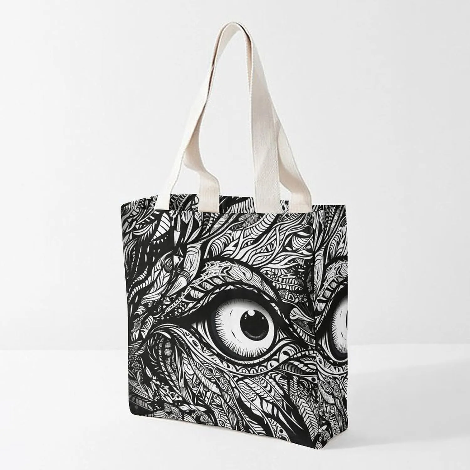 Tote Bag Laptop Handbag Gorilla on The Ground Grocery Bag Canvas Shoulder Bag Crossbody Bag for Travel