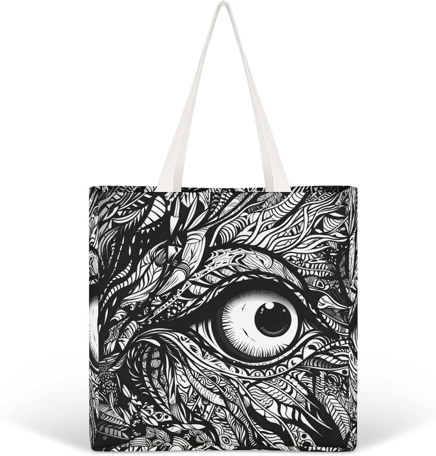 Tote Bag Laptop Handbag Gorilla on The Ground Grocery Bag Canvas Shoulder Bag Crossbody Bag for Travel