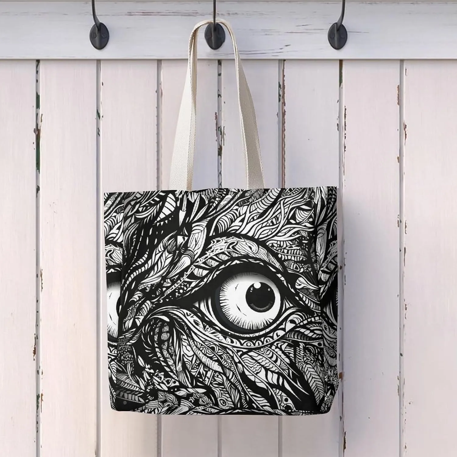 Tote Bag Laptop Handbag Gorilla on The Ground Grocery Bag Canvas Shoulder Bag Crossbody Bag for Travel