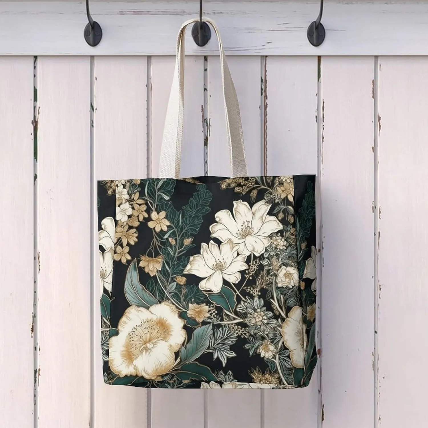 Tote Bag Laptop Handbag Standing in The Field Grocery Bag Canvas Shoulder Bag Crossbody Bag for Travel