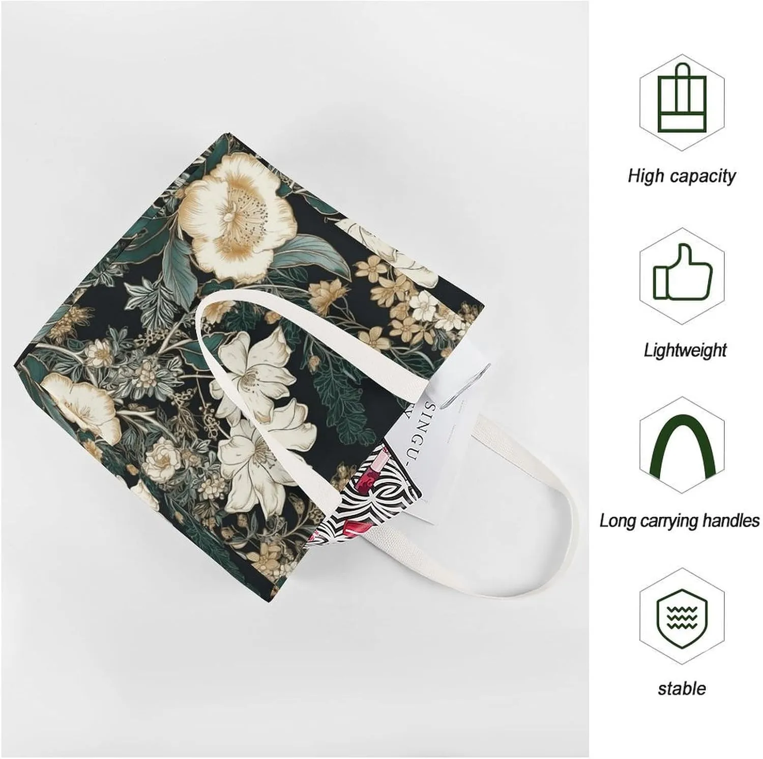 Tote Bag Laptop Handbag Standing in The Field Grocery Bag Canvas Shoulder Bag Crossbody Bag for Travel
