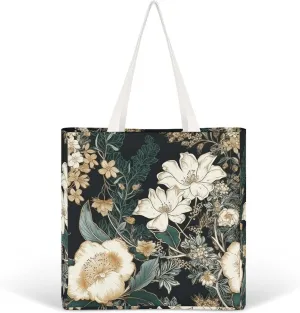 Tote Bag Laptop Handbag Standing in The Field Grocery Bag Canvas Shoulder Bag Crossbody Bag for Travel