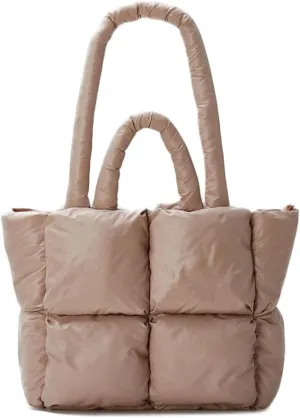 Tote Bag large Handbag Cotton Down Shoulder Bag Shinning Hobo Tote Bag Solid Color Retro Casual Cute Mini Clutch