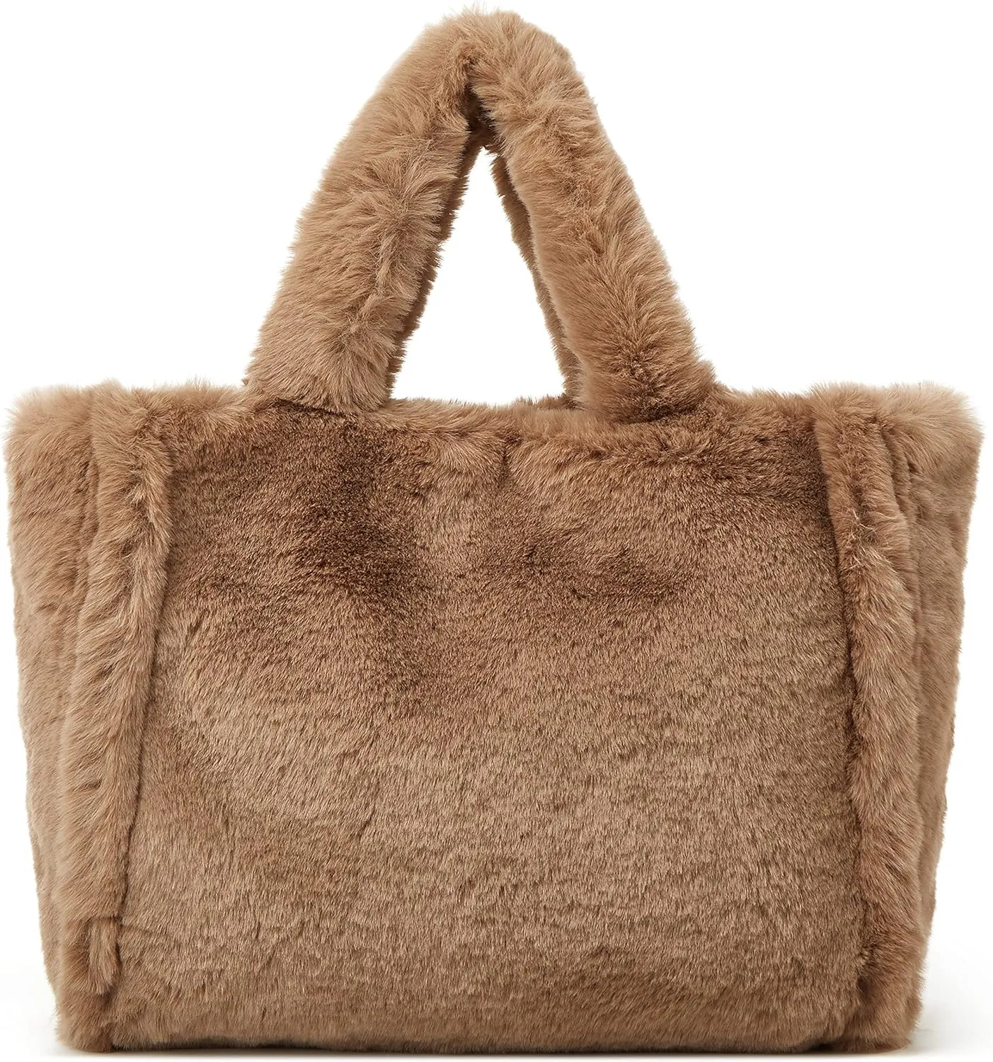 Tote Bag large Shoulder Bag Fleece Faux Fur Hobo Tote Bag Handbag Retro Bag Solid Color Big Purse