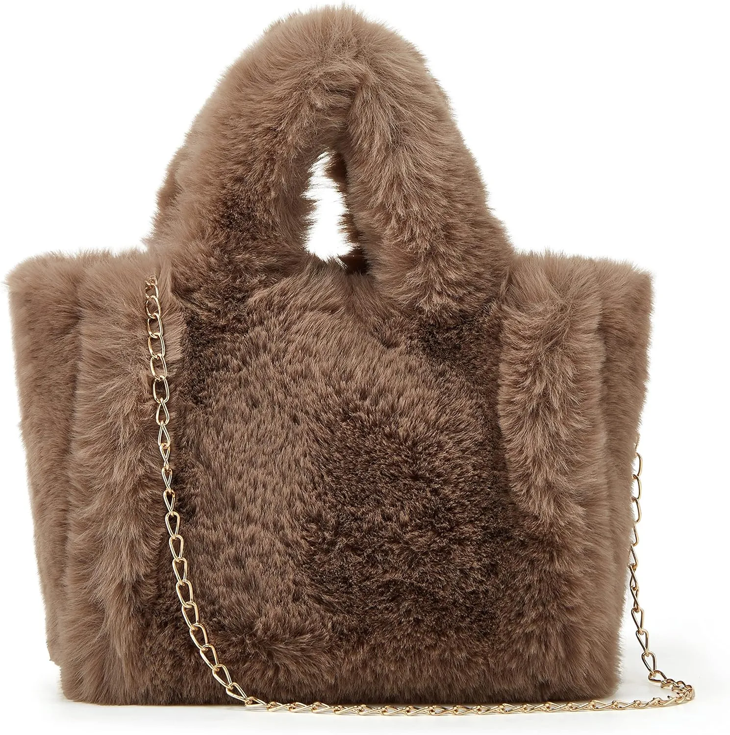 Tote Bag large Shoulder Bag Fleece Faux Fur Hobo Tote Bag Handbag Retro Bag Solid Color Big Purse
