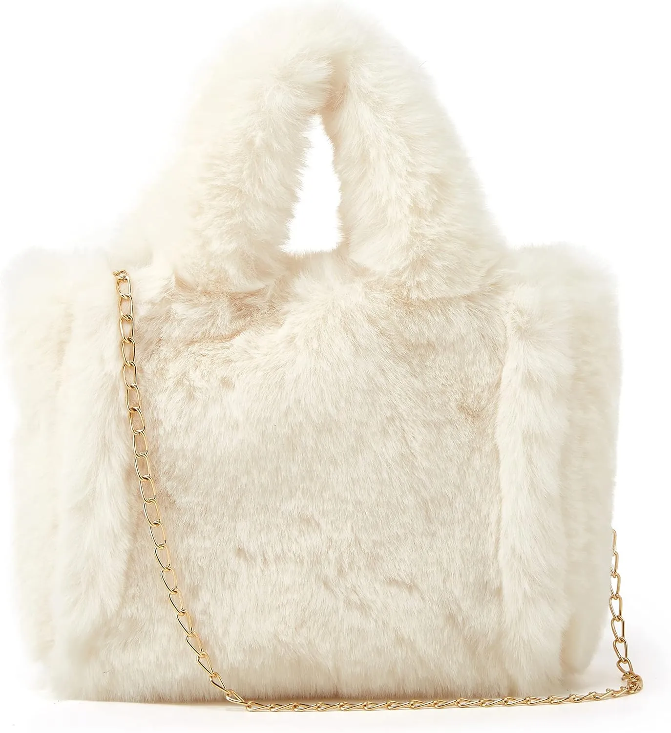 Tote Bag large Shoulder Bag Fleece Faux Fur Hobo Tote Bag Handbag Retro Bag Solid Color Big Purse