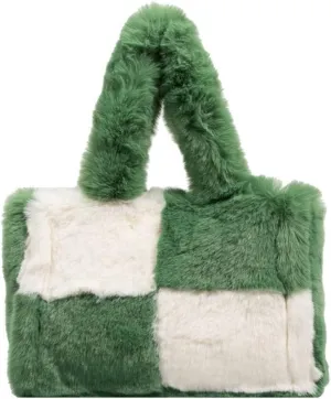 Tote Bag large Shoulder Bag Fleece Faux Fur Hobo Tote Bag Handbag Retro Bag Solid Color