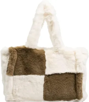 Tote Bag large Shoulder Bag Fleece Faux Fur Hobo Tote Bag Handbag Retro Bag Solid Color