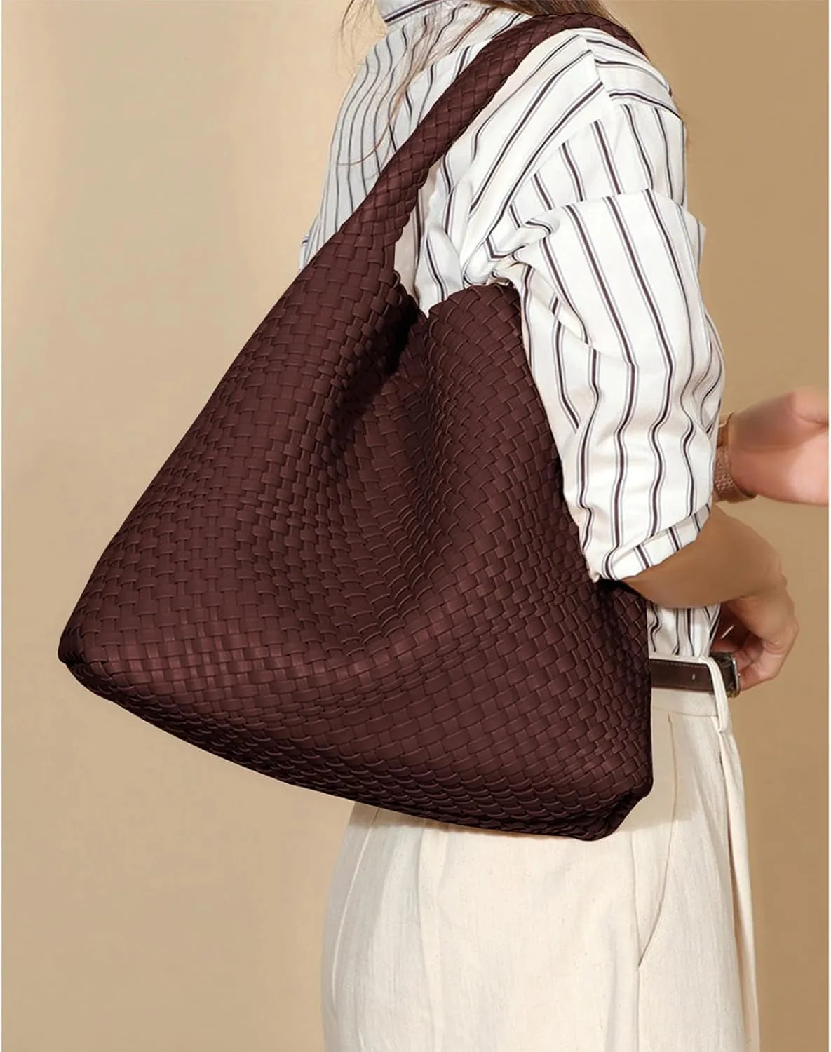 Tote Bag Shoulder Handbags for Women Hand bag Large Capacity Travel Woven Lightweight Purse Hobo Slouchy Bags