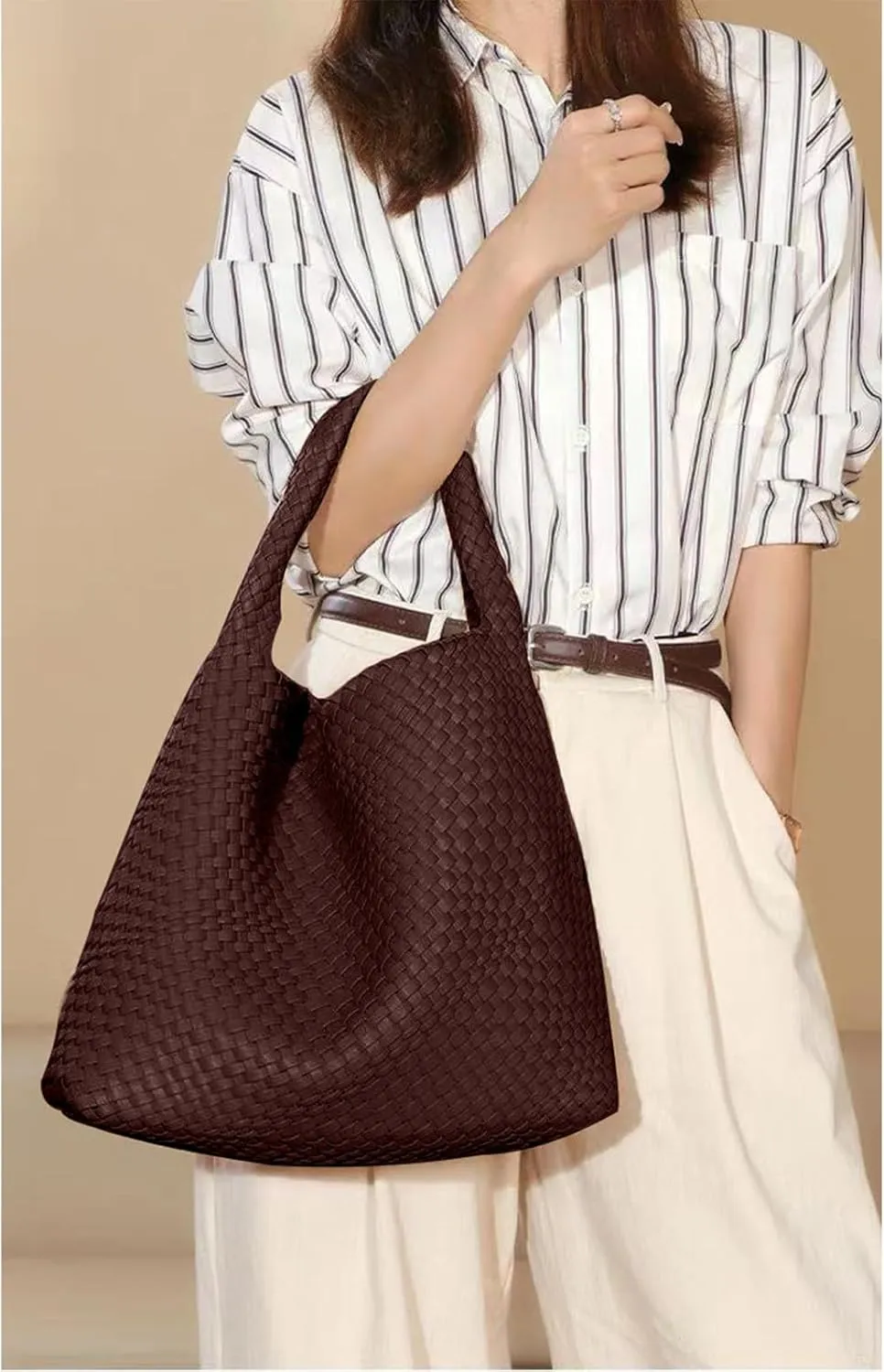 Tote Bag Shoulder Handbags for Women Hand bag Large Capacity Travel Woven Lightweight Purse Hobo Slouchy Bags