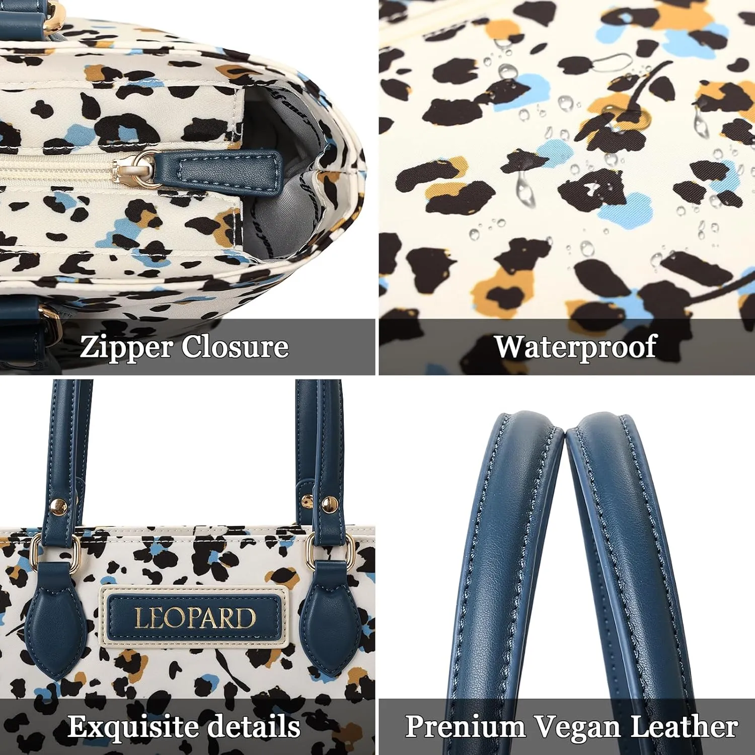 Tote bags for women, tote purse, nylon tote bag, with zipper and pockets, waterproof, lightweight