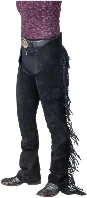 Tough 1 Suede Equitation Chaps X-Large Black