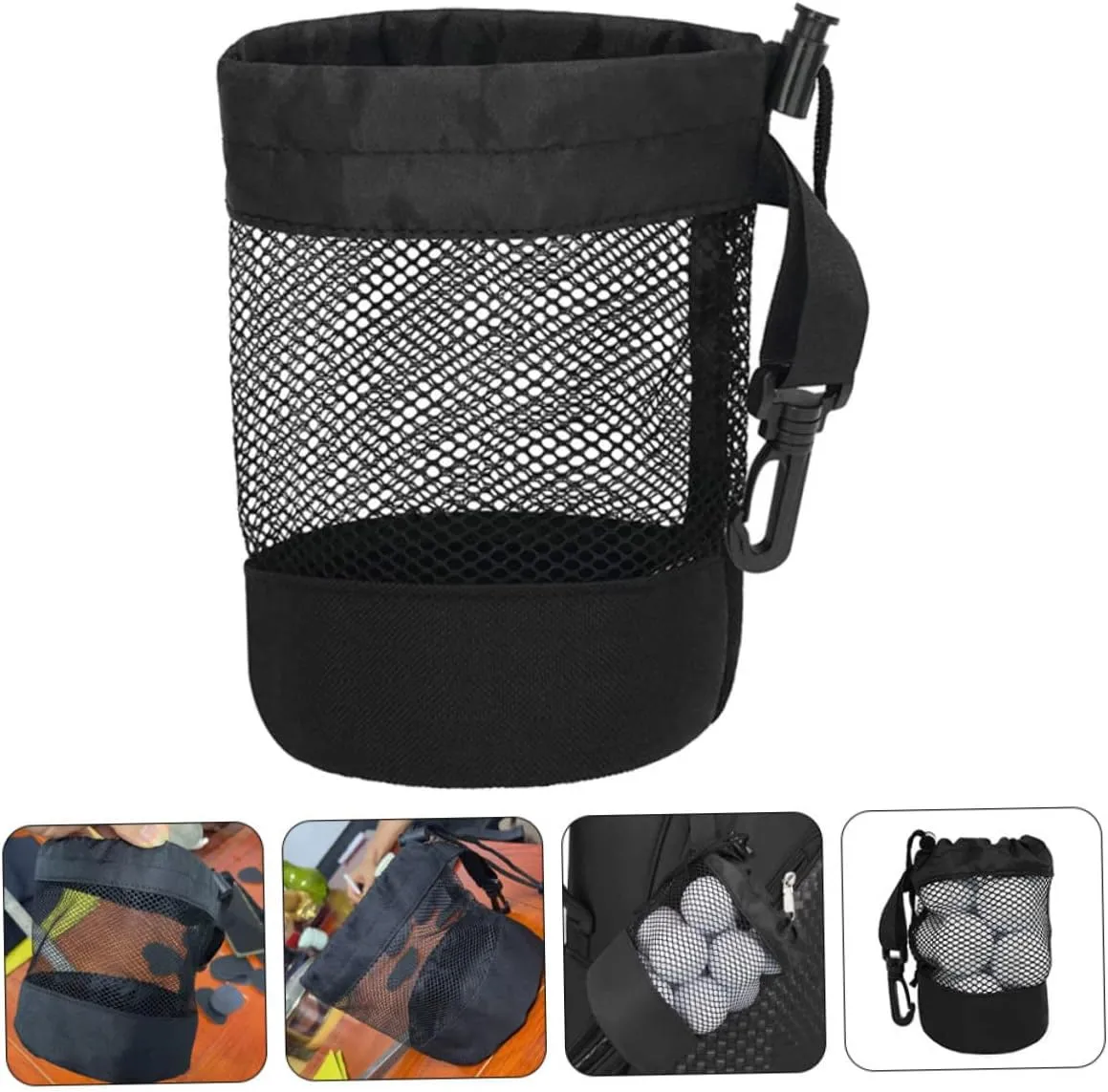 Toyvian Golf Net Bag Pouch Waist Pick Draw Portable Mesh Bag Mesh Tennis Bag Sports Equipment Storage Tennis Bag