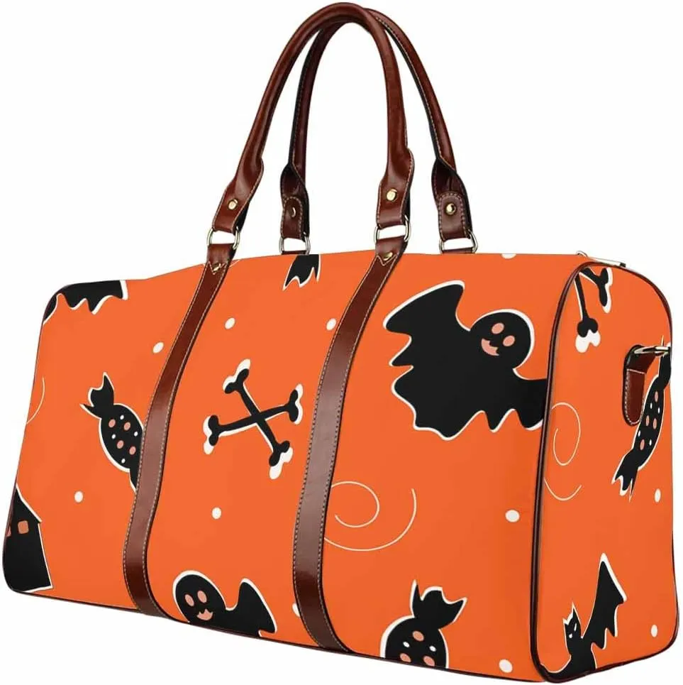 Travel Duffel Bag Ghosts House Candy Small Duffel Bag With Compartments & Straps, Carry On Weekend Bag For Women, Hospital, Overnight(Type-2,18.62"x 8.5"x 9.65")