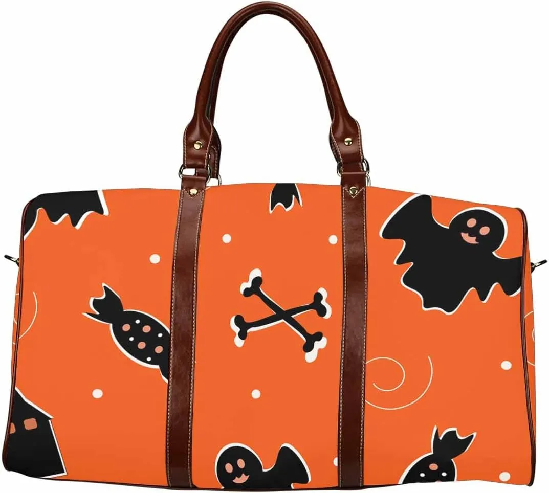 Travel Duffel Bag Ghosts House Candy Small Duffel Bag With Compartments & Straps, Carry On Weekend Bag For Women, Hospital, Overnight(Type-2,18.62"x 8.5"x 9.65")