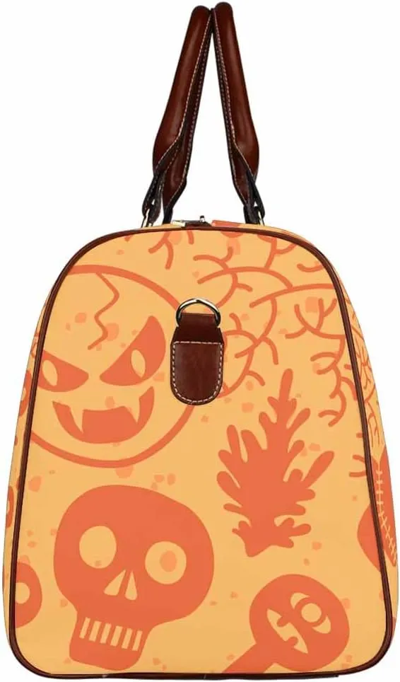 Travel Duffel Bags For Women Orange Pumpkins Personal Item Travel Bag With Compartment, Overnight Travel Duffel Bag With Toiletry Bag(Type-10,18.62"x 8.5"x 9.65")