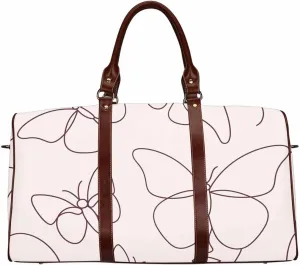 Travel Size Toiletries Bag Continuous Black Line Faces Simple Drawing Sport Duffel Bag, Waterproof Travel Weekender Overnight Carry On Bag For Yoga(Type-4,18.62"x 8.5"x 9.65")