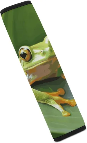 Tree Frog Baby Auto Seat Belt Cover 1PCS Universal Car Seat Belt Shoulder Protector Pad, Protect Your Shoulders and Neck for Car Seat Belt, Shoulder Bag, Backpack