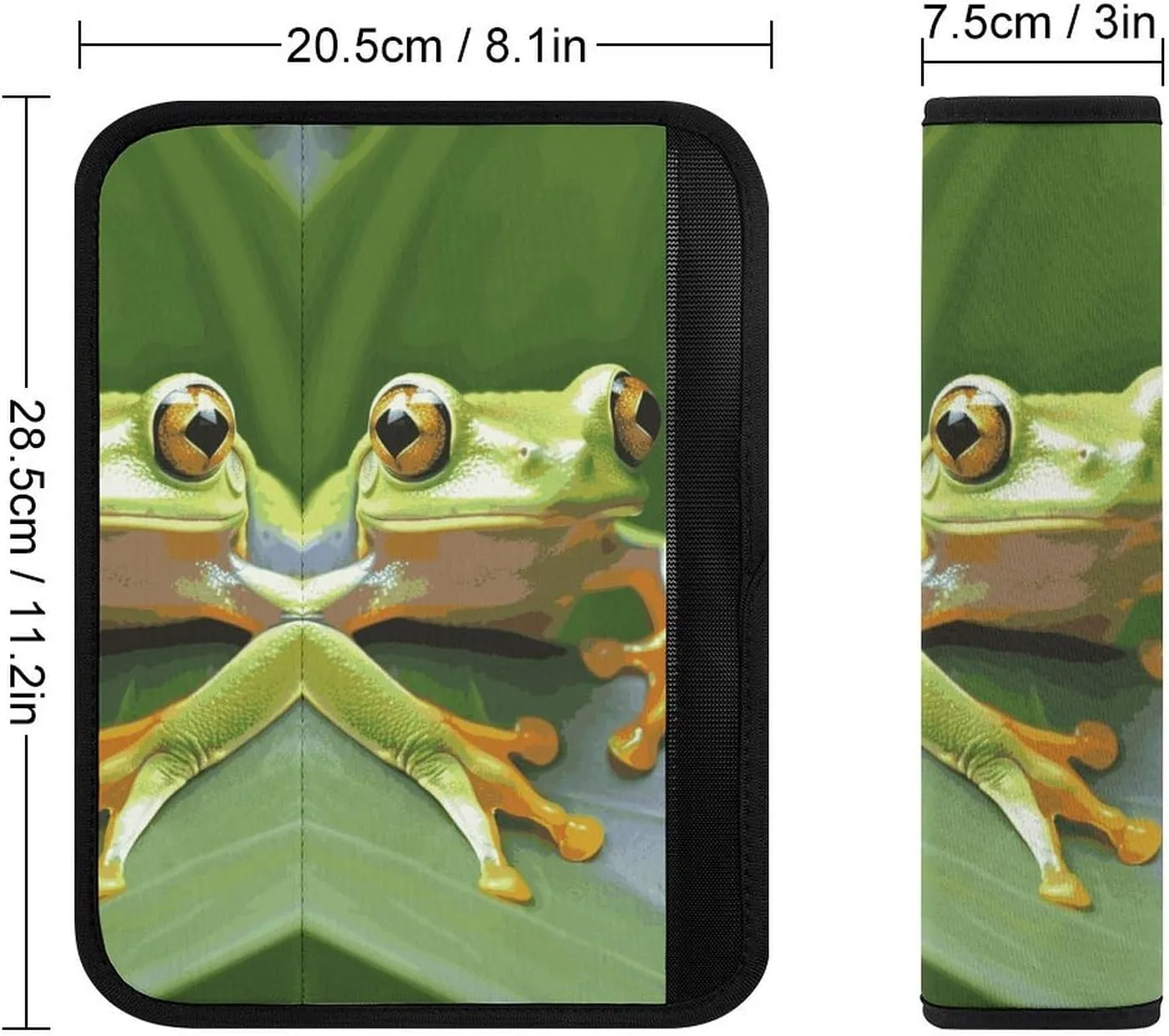 Tree Frog Baby Auto Seat Belt Cover 1PCS Universal Car Seat Belt Shoulder Protector Pad, Protect Your Shoulders and Neck for Car Seat Belt, Shoulder Bag, Backpack