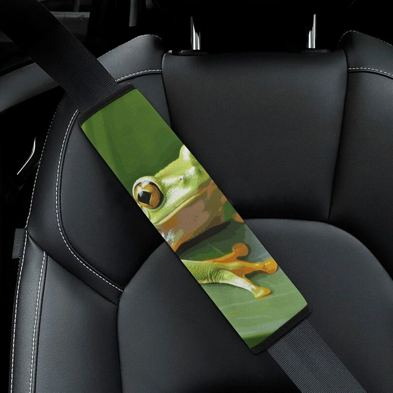 Tree Frog Baby Auto Seat Belt Cover 1PCS Universal Car Seat Belt Shoulder Protector Pad, Protect Your Shoulders and Neck for Car Seat Belt, Shoulder Bag, Backpack