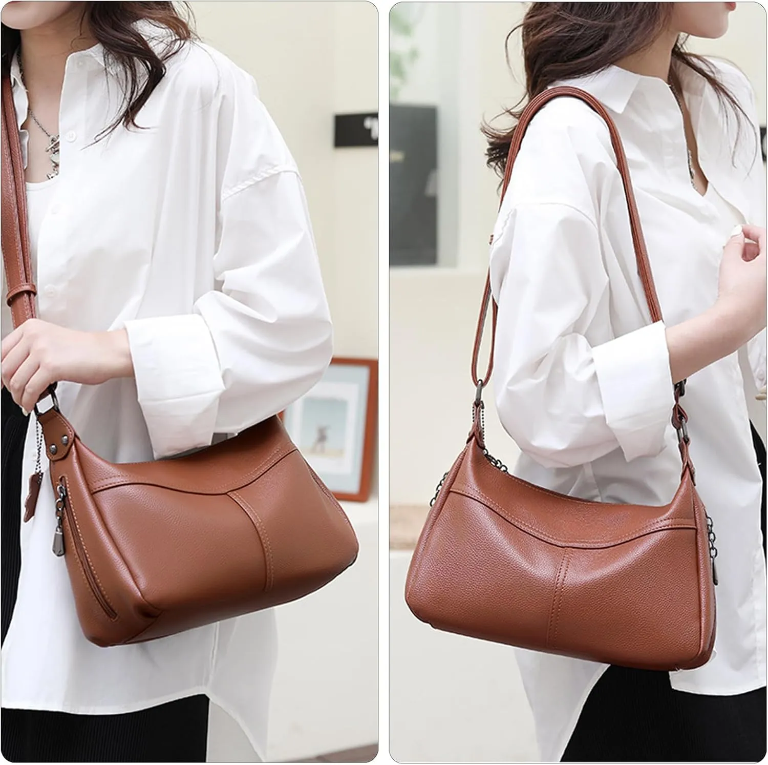 Trendy Hobo Bags for Women - PU Leather Crossbody Purses & Small Shoulder Handbags