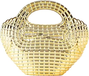 Trendy Metallic Clutch Purses for Women Acrylic Irregular Handbags with Chain 2025 Glitter Evening Bag for Wedding Gala Party