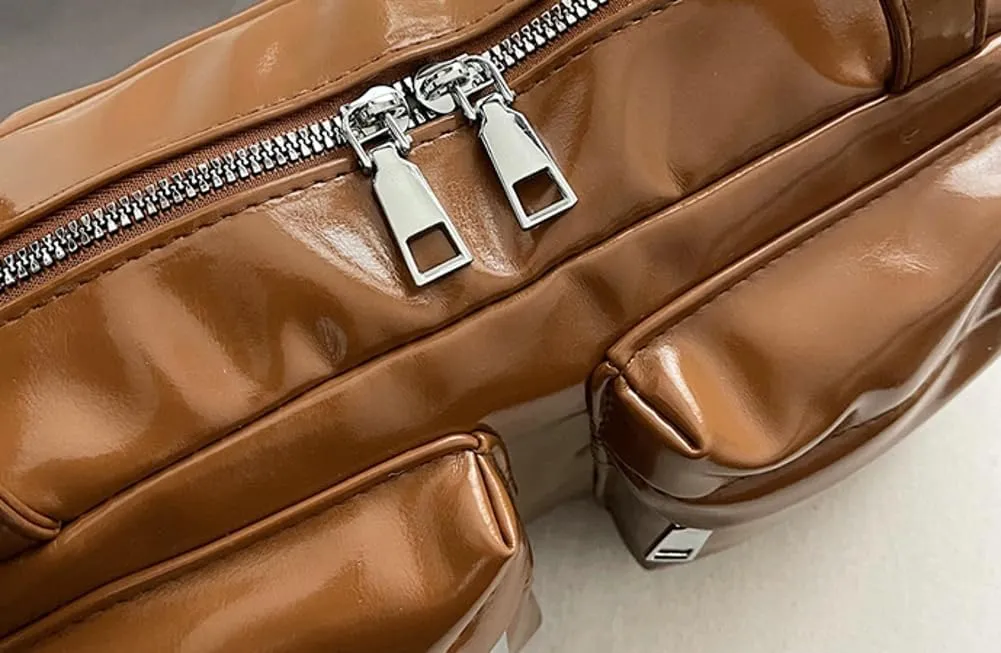 Trendy Shoulder Bags Women 2025 Spring Retro Top Handle Bag Boston Underarm Handbag Satchel Multi-Pockets Purse