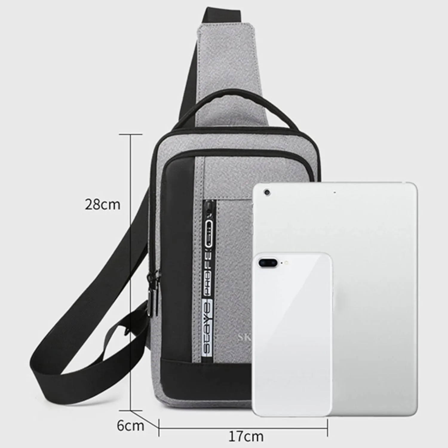 Trendy Sling Bag Bakpack Messenger Bag Solid Color Cloth Outdoor Leisure Customize Chest Bag Men Shoulder