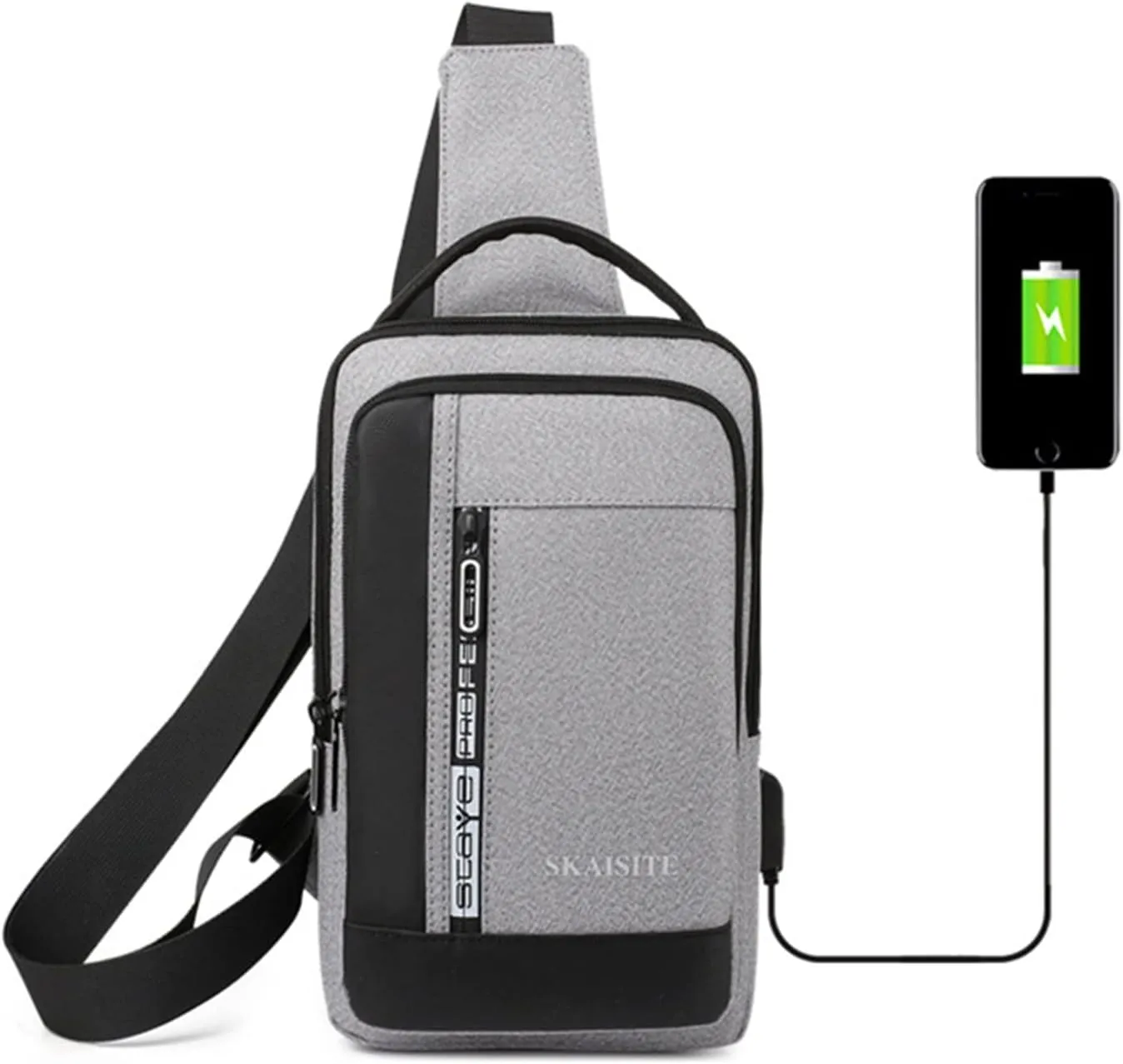 Trendy Sling Bag Bakpack Messenger Bag Solid Color Cloth Outdoor Leisure Customize Chest Bag Men Shoulder