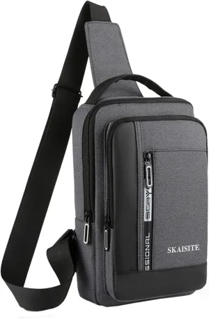 Trendy Sling Bag Bakpack Messenger Bag Solid Color Cloth Outdoor Leisure Customize Chest Bag Men Shoulder